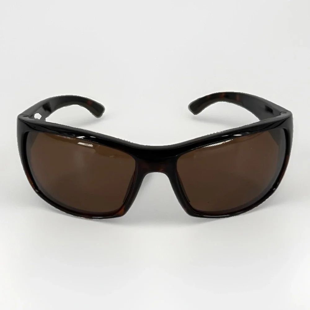 Bollé Guide 11605 Polarized Sunglasses Brown Tortoise Wraparound Frames